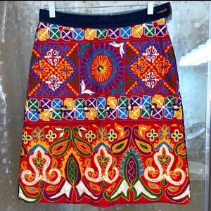 Tommy Hilfiger Vintage Embroidered A-Line Skirt